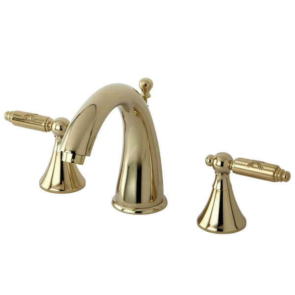 8" Widespread Bathroom Faucet, Polished Brass